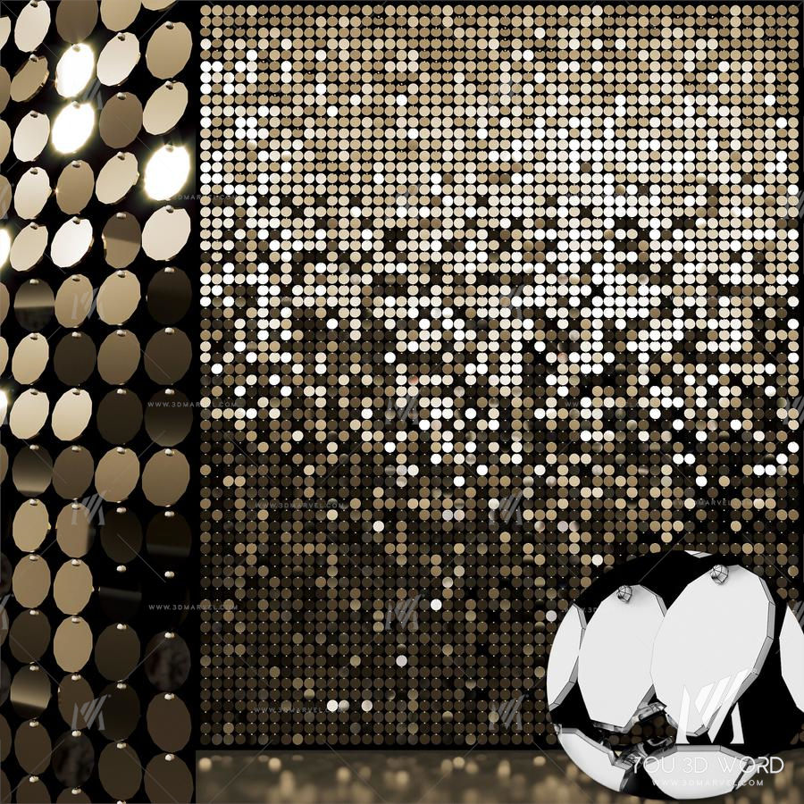 sequins decorative wall 01